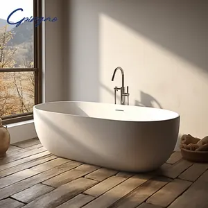 Cpingao New Arrival Pure Acrylic Matt Glossy Luxury Scratch And Stain Resistant Freestanding Bathtub