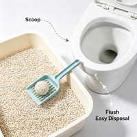 Litière pour chat en tofu biodégradable et agglomérante, à base de fibres de pois, faible teneur en poussière, jetable dans les toilettes, pour l'élimination des déchets d'animaux de compagnie