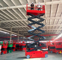 Plateforme de travail électrique mobile compacte 6m-16m 200kg, élévateur à ciseaux autopropulsé hydraulique
