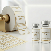 Autocollants personnalisés pour étiquettes de peptides et boîtes assorties, imperméables et durables pour petits flacons, directement de l'usine