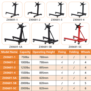 Soporte de motor de reparación de automóviles de acero de 2000lbs, taller de herramientas para automóviles, fabricación giratoria automotriz para uso mecánico de automóviles, montaje automático - Product Image 3