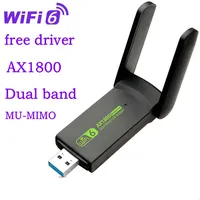 Adaptateur USB WiFi 6 5G/2.4GHz 1800Mbps USB3.0 Dongle Wi-Fi Carte Réseau Sans Fil 802.11ax Récepteur Antenne WiFi Adaptateur Win10/11