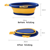 Vente directe d'usine bébé bassin pliant en plastique enfants bassin pliable ensemble enfant en bas âge voyage bassin de bain