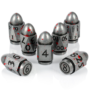 Dados de juego de rol <span class=keywords><strong>D</strong></span>&<span class=keywords><strong>D</strong></span>, dados poliédricos DND de metal, juego de 7 dados de metal tipo bala para Dungeons and Dragons - Product Image 2