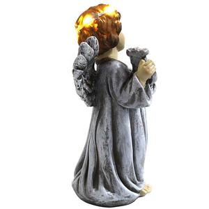 Home Decorative Engel Resin Colored Dark Polyresin Fat <strong>Cherub</strong> Angel <strong>Statue</strong> with Led Decor - Product Image 6