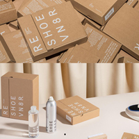 Parfum de 1ml 2ml imprimé à l'encre blanche avec LOGO personnalisé pour flacons de test emballage d'échantillon de plusieurs bouteilles enveloppe kraft éponge d'art 3D