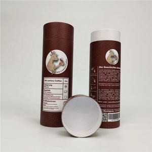 Boîte d'emballage cylindrique en carton et aluminium recyclable sur mesure pour café en poudre, tube en papier - Product Image 3