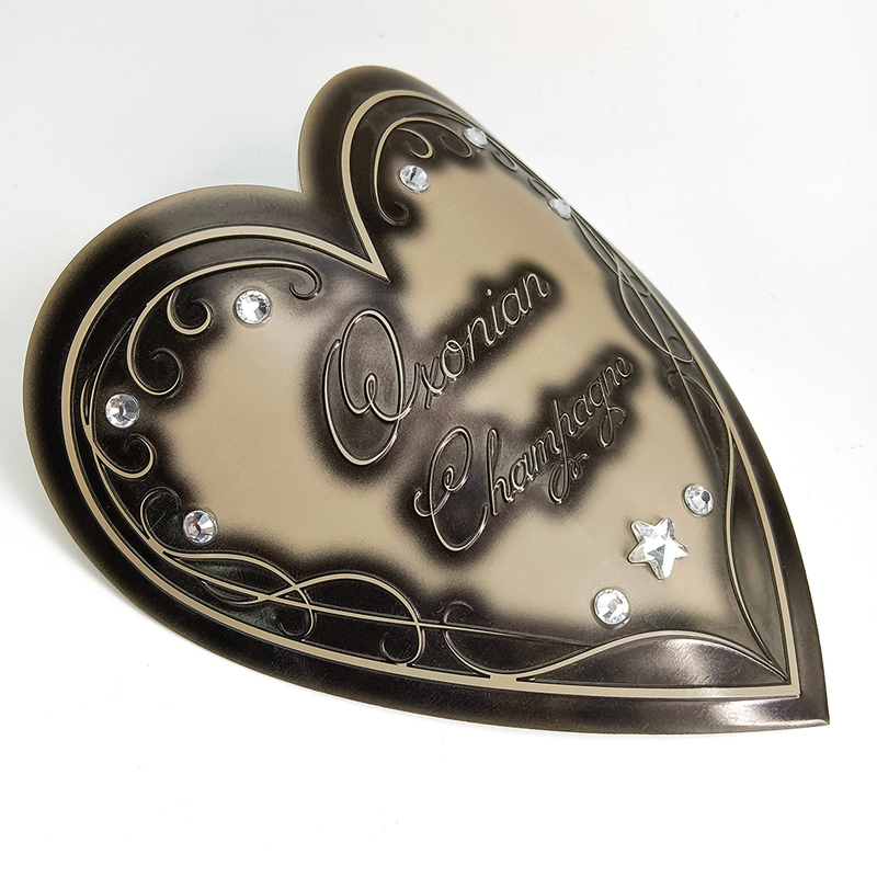Metal Embossed logo Perfume Label Custom
