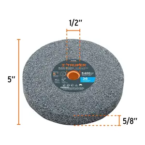 Amoladora de Banco BOX 1 1/4 HP 5' (185W), TRUPER - Product Image 2