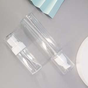 Flacon pompe cylindrique en plastique PET pour cosmétiques, avec bouchon à vis et impression sérigraphique – Meilleures ventes - Product Image 3