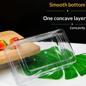 Boîte d'emballage rectangulaire transparente de 18 cm, qualité alimentaire, en plastique rigide, vide, pour la conservation de viande séchée, de bœuf séché ou de porc séché. - Product Image 3
