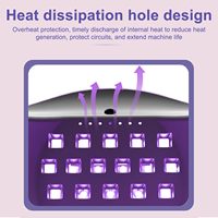 Lampe à ongles à LED UV haute puissance 300W 4 minuteries pour salon à domicile avec écran LCD 72 perles