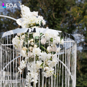 ฉากหลังงานแต่งงานเหล็กดัด LEDA พร้อมม่านตกแต่งเวทีงานแต่งงาน - Product Image 4