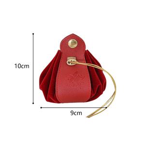 Sacs cadeaux en cuir PU avec cordon de serrage, pochettes de rangement en velours pour bonbons, sacs d'emballage pour chocolats pour mariage, Noël, fête - Product Image 6