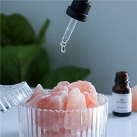 Parfum naturel d'huile essentielle d'aromathérapie d'usine OEM coffret cadeau en pierre de cristal diffuseur de pierre brute en quartz rose pour cadeau