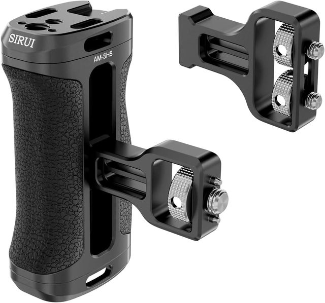SIRUI Side Handle with ARRI Locating and Dual 1/4" Screw Mount Optional, Lightweight Camera Handgrip with Cold Shoe, Wrench