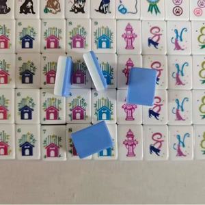 Nuevo y Exclusivo Juego de Fichas de Mahjong Americano de Lujo con Diseño de Perrito Acrílico de <span class=keywords><strong>Tres</strong></span> Capas Azul, el Mejor - Product Image 3