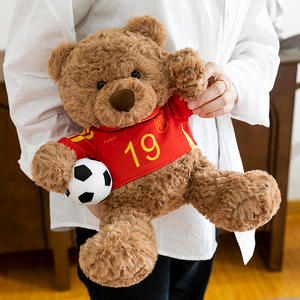 Ours en peluche de football super doux unisexe en peluche jouet ODM OEM personnalisé animal en peluche unique en coton PP de petite taille - Product Image 3