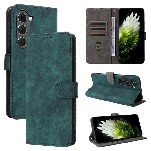 Camera Protection PU Leather Case Cover RFID Blocking Card Holder Wallet Leather Book Phone Case for Tecno Spark 40 Pro 4G KM6