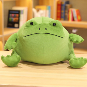 Vendita calda <span class=keywords><strong>Ricky</strong></span> Rana della pioggia giocattolo peluche trapunta cuscino animale cartone animato rana bambola regalo di compleanno PP cotone poliestere tecnica lavata - Product Image 5