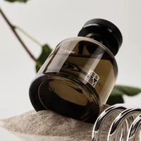 Diffuseur de parfum en verre écologique personnalisé de 200 ml avec bouchon en caoutchouc, diffuseur rond de luxe, parfum personnalisé, logo couleur personnalisée