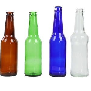 Kostenloses Muster individuelles Saftgetränk Bierglasflasche 12 Unzen 330 ml bernsteingrüne transparente Bierflasche - Product Image 2