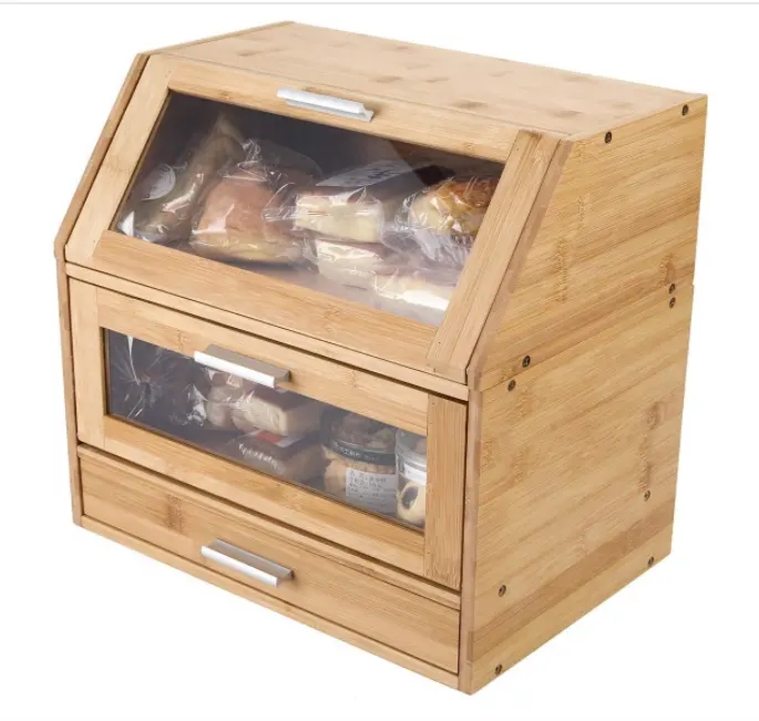 Бамбуковая деревянная корзина для хлеба, Бамбуковая коробка для хлеба