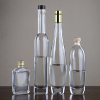 Logo personnalisé Offres Spéciales bouteille vide d'alcool vodka gin 100ml 330ml 500ml 700ml 750ml bouteille en verre