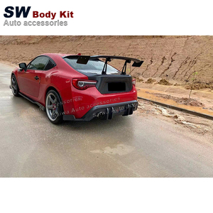 2012-2019 para <span class=keywords><strong>Toyota</strong></span> GT86 <span class=keywords><strong>FT86</strong></span> para Subaru BRZ fibra de carbono parachoques trasero labio difusor cubierta embellecedor cuerpo Kit parachoques trasero divisor labio - Product Image 2