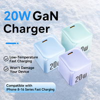 Chargeur mural rapide 20W GaN USB C PD3.0, adaptateur d'alimentation portable de voyage, vente en gros, OEM ODM pris en charge