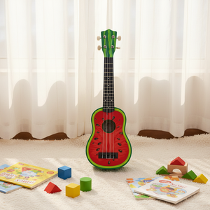 <span class=keywords><strong>Chitarra</strong></span> <span class=keywords><strong>giocattolo</strong></span> per bambini in plastica da 23 pollici con design a forma di anguria in vendita - Product Image 3