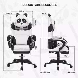 Chaise de jeu <span class=keywords><strong>Panda</strong></span> Design pour joueur de jeu, prix bas, fabricant direct, nouvelle chaise de course pour joueur de sport électronique - Product Image 6