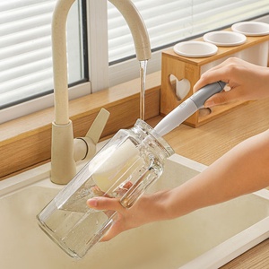 OEM Removable Long Handle Plastic Water Cup <b>Brush</b> Baby <b>Bottle</b> Cleaning <b>Brush</b> Milk <b>Bottle</b> Stain Wash Pot Kitchen Clean <b>Brush</b> - Product Image 3
