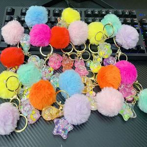 New Arrival <b>Acrylic</b> <b>Keychain</b> Mixed Cute <b>Liquid</b> Floating Keyring Flower Star Ice Cream Charm Quicksand <b>Liquid</b> Key Chian - Product Image 3
