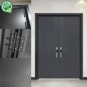 Porte d'entrée principale extérieure en aluminium noir pour maison, porte de sécurité en alliage d'aluminium - Product Image 4