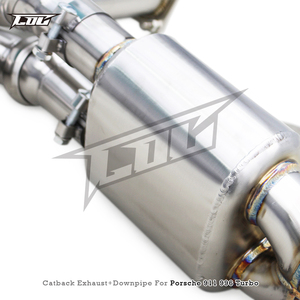 BSK Downpipe Catback per <span class=keywords><strong>Porsche</strong></span> 911 996 <span class=keywords><strong>TURBO</strong></span> 3.6T 1997-2005 Boska valvola di scarico Sport valvola in acciaio inossidabile - Product Image 4