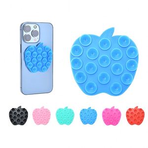 Soporte de Teléfono con Succión de Doble Cara y Almohadilla Adhesiva para Espejo, Base de Silicona con Forma de Manzana - Product Image 1