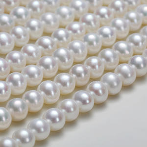 Zhuji Natural Freshwater <b>Pearls</b> Necklace Perfect Circle with Strong Light <b>Loose</b> DIY Jewelry Accessories Materials - Product Image 3