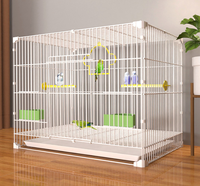 Cage à oiseaux en métal extra large pour perroquet, myna, budgerigar, cockatiel, caille, pigeon, caille bouton, lapin, cage d'élevage pour animaux de compagnie d'intérieur