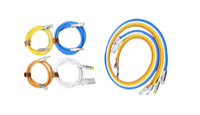 Câble de Charge USB jaune 6A en alliage de Zinc 6mm à Charge rapide, connecteur de Type C à C en Silicone