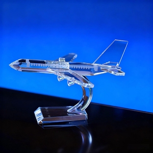Nórdico creativo hogar transparente cristal avión decoración ornamento moderno Simple modelo habitación <span class=keywords><strong>vino</strong></span> gabinete Decoración - Product Image 3