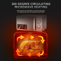Four à Micro-ondes de Comptoir Mondial, Four Électrique de Cuisine avec Gril en Verre pour Usage Domestique et Hôtelier