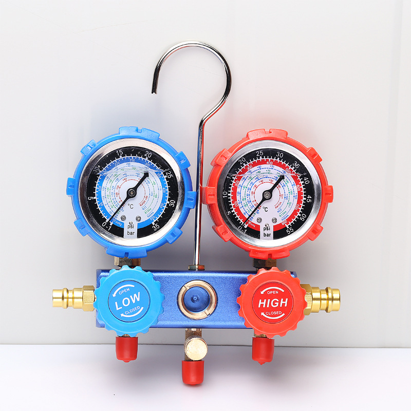 Диагностический манометр переменного тока R134a для зарядки, манометр для хладагента, манометр для коллектора