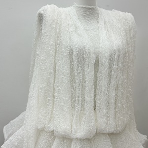Abito in pizzo <span class=keywords><strong>bianco</strong></span> a due pezzi con <span class=keywords><strong>maniche</strong></span> <span class=keywords><strong>lunghe</strong></span> e vita elasticizzata alla moda - Product Image 3