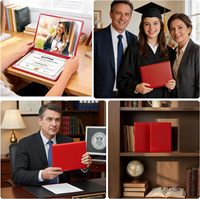 Porte-certificats en cuir PU personnalisés, couverture de diplôme rembourrée, cadeaux de remise de diplôme, directement de l'usine
