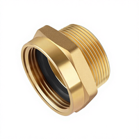 Sistem Sprinkler Kebakaran LEYON FM UL, Adaptor Selang Hidran Kebakaran 1.5" Nst Female X 1.5" Npt Male Hex Nipple, Kopling Selang Kebakaran Kuningan
