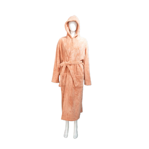 Hooded Flannel Fleece Bathrobe Absorbent Terry Cloth <strong>Robe</strong> with Belt Pockets Luxury Bath <strong>Robe</strong> for Hotel Spa Home - Product Image 4