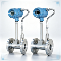 Universal Compatible Vortex Flow Meter Transmitter with 4-20ma Output for Steam Water and Gas Measurement in Industrial