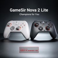 Pour GameSir Nova 2 Lite contrôleur PC sans fil 2.4G filaire 1000Hz taux de vote Joysticks à effet Hall moteur de Vibration remappable