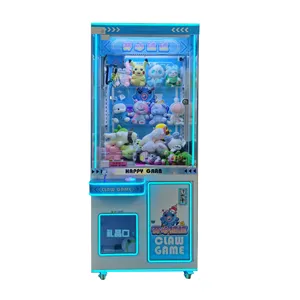 Mesin penjual otomatis anak-anak permainan derek hadiah kustom mesin cakar penangkap mainan dioperasikan koin